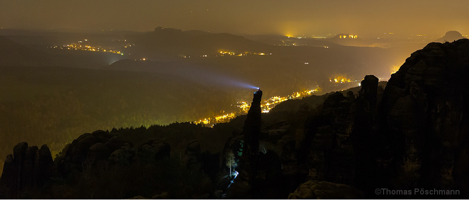 Licht auf dem Kletterfelsen Tante, Foto von Thomas Pöschmann