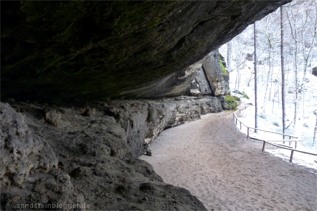 Sedimentablagerungen in der Teufelsturmboofe