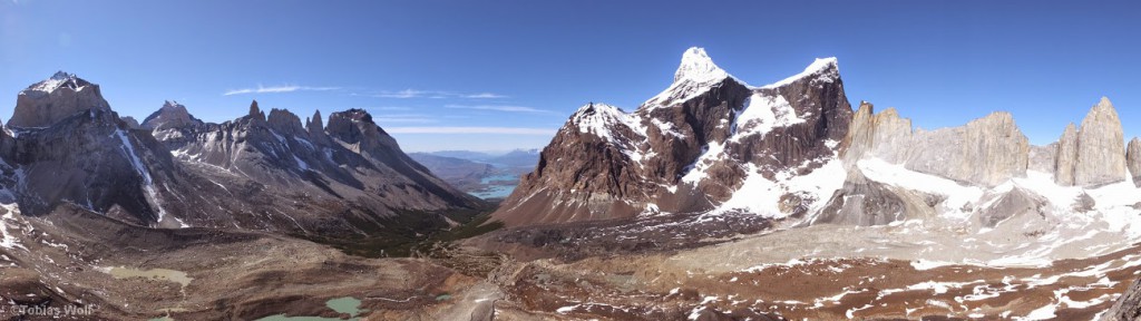 Die Berggipfel der Cordillera del Paine