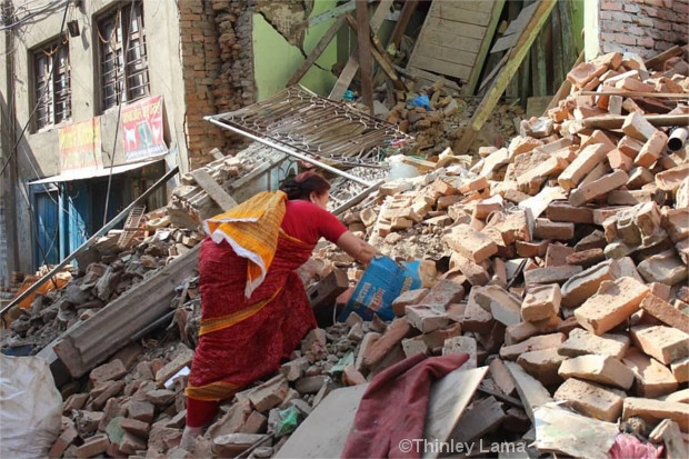 In den Trümmern von Kathmandu