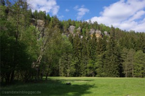 Skály Rabensteine na česko-německé hranici jsou hnízdištěm rodiny sokolů stěhovavých. (Foto: Hartmut Landgraf) 