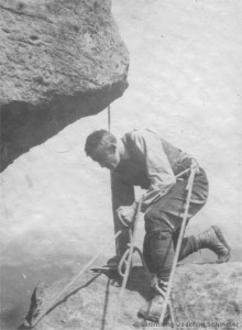 Kletterlegende Oscar Schuster an der Brosinnadel