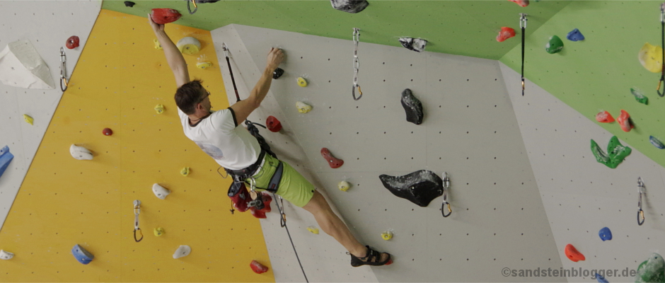 Eine von 120 neuen Routen in der Heidenauer Yoyo Kletterhalle