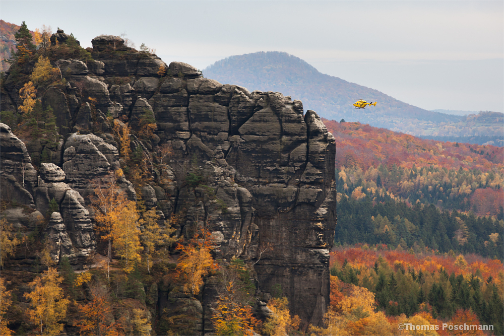 Rettungshubschrauber am Rauschenstein