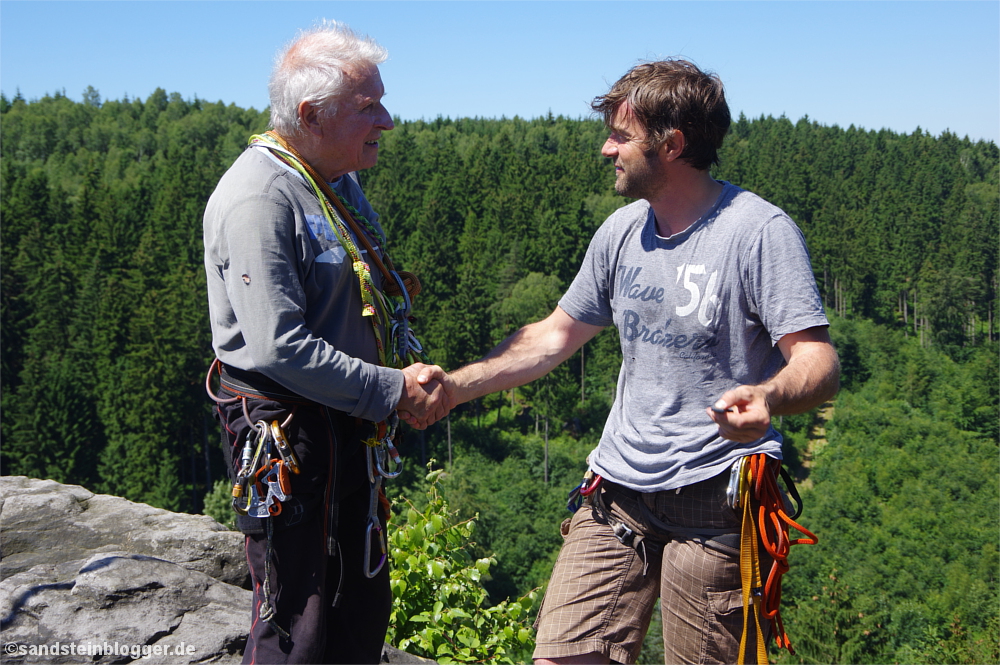 Bergheil auf dem Gipfel