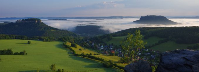 Morgennebel über der Sächsischen Schweiz