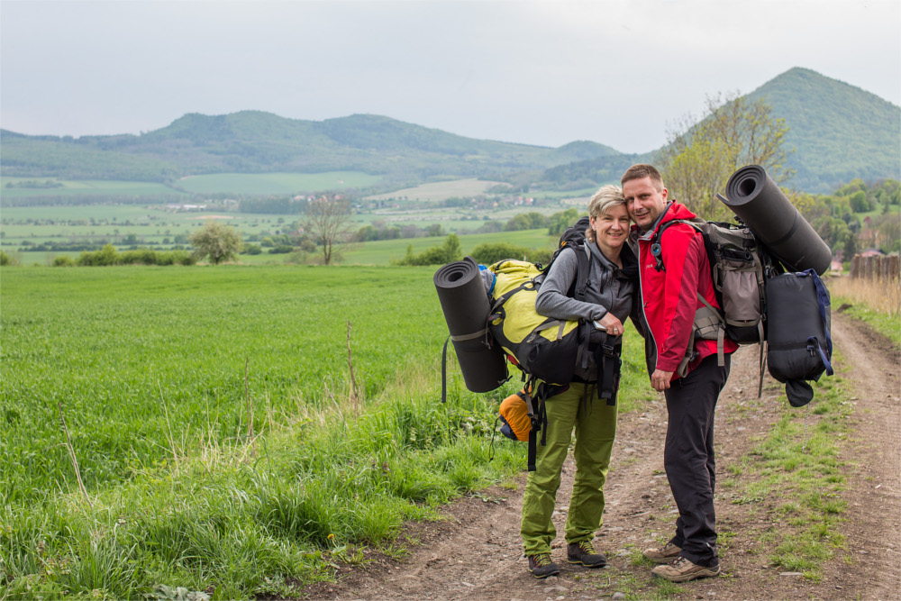 Wanderer im Böhmischen Mittelgebirge