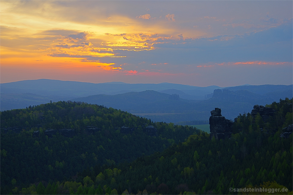 Sonnenaufgang in der Sächsischen Schweiz