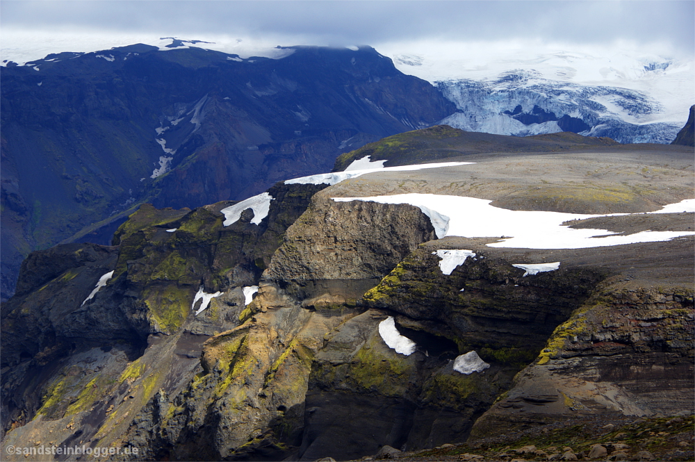 Berglandschaft mit Gletscher