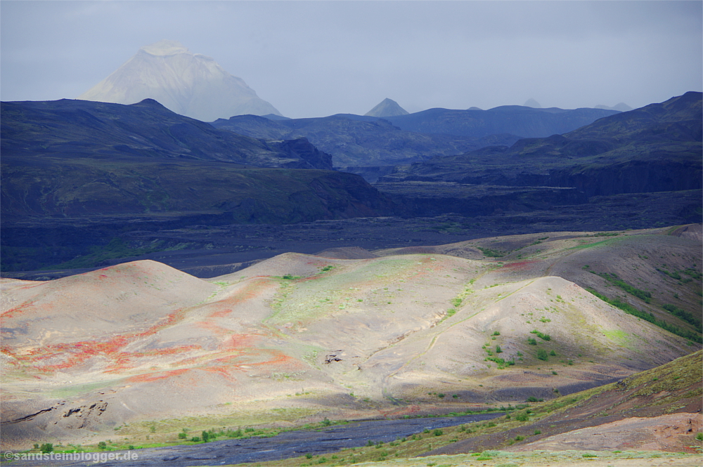 Berglandschaft mit Lavafeldern