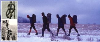 Bergsteiger mit vorsintflutlicher Ausrüstung